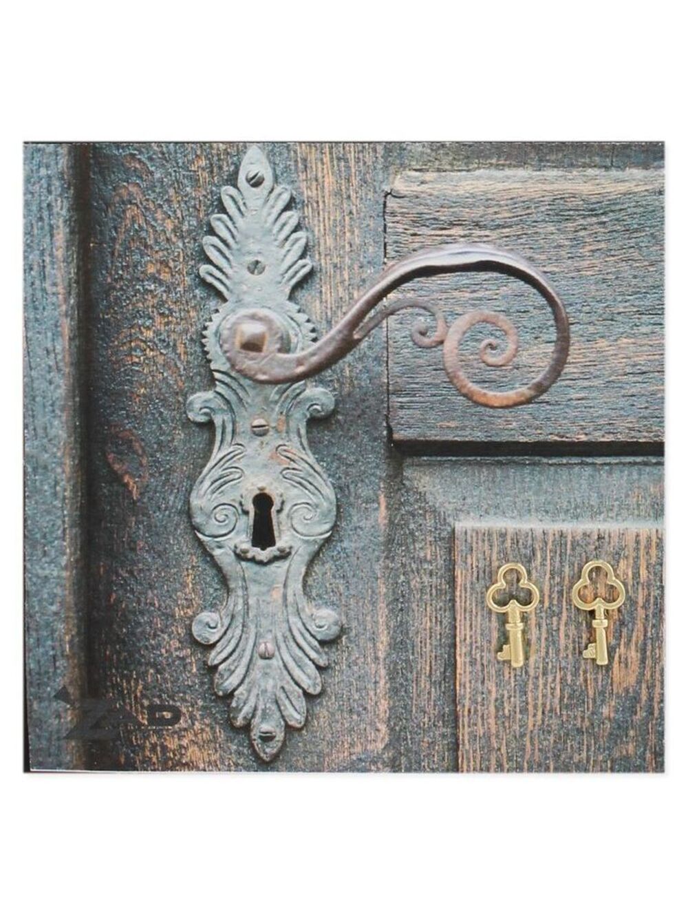 Gold Small Key Post Earring